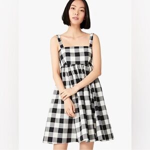 Kate Spade Black and White Plaid Al Fresco Dress